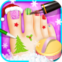 icon Holiday Foot Nail Art